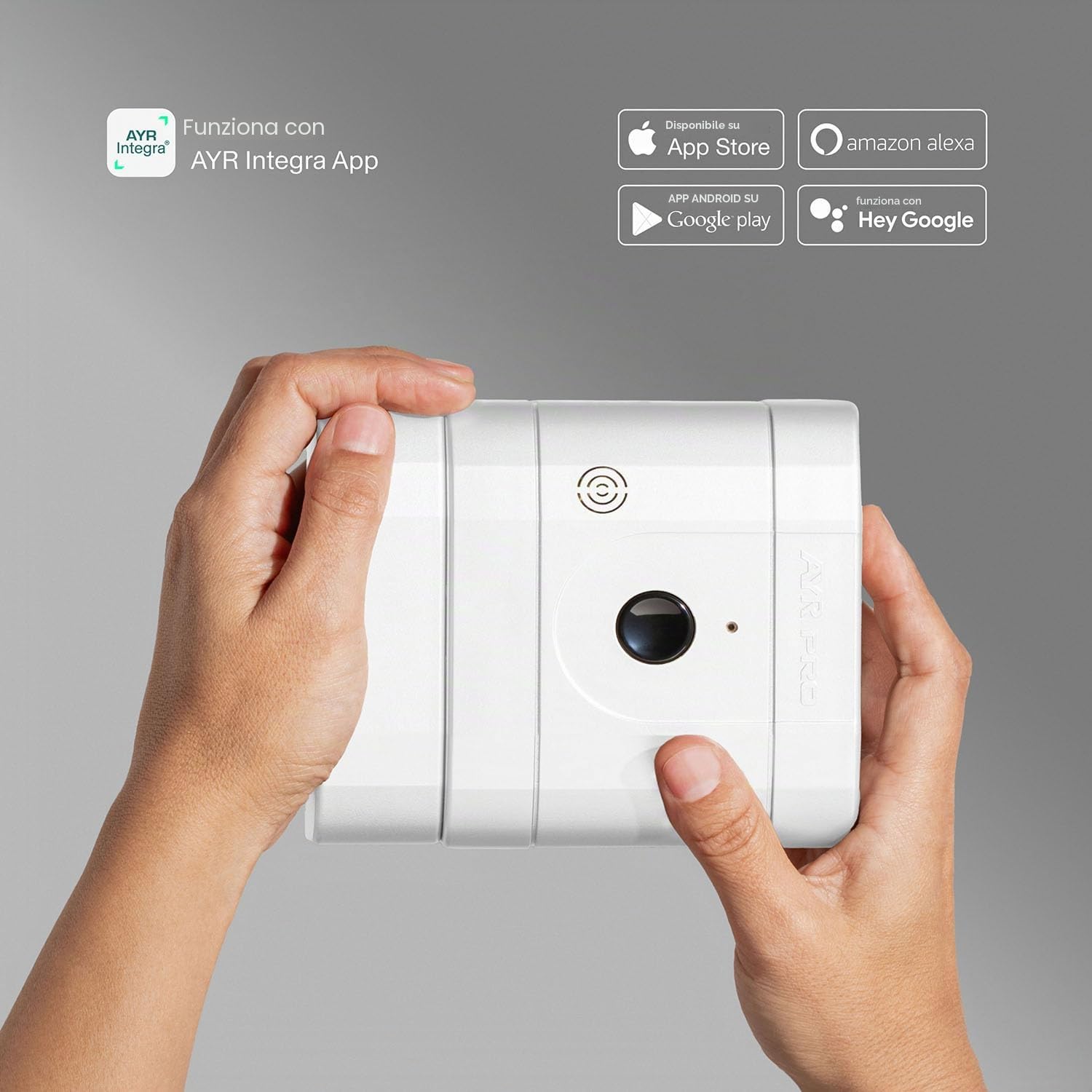 Serratura elettronica invisibile ad alta sicurezza int_LOCK PRO. Finitura bianca opaca.