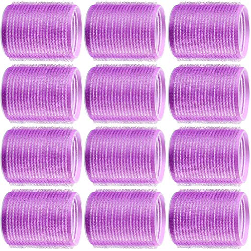 BallHull 12 Pcs Plastic Curling Iron Self Adhesive Nylon Set Automatically Master Curling Styling Tools DIY Hairstyle or Salon Hairdressing.