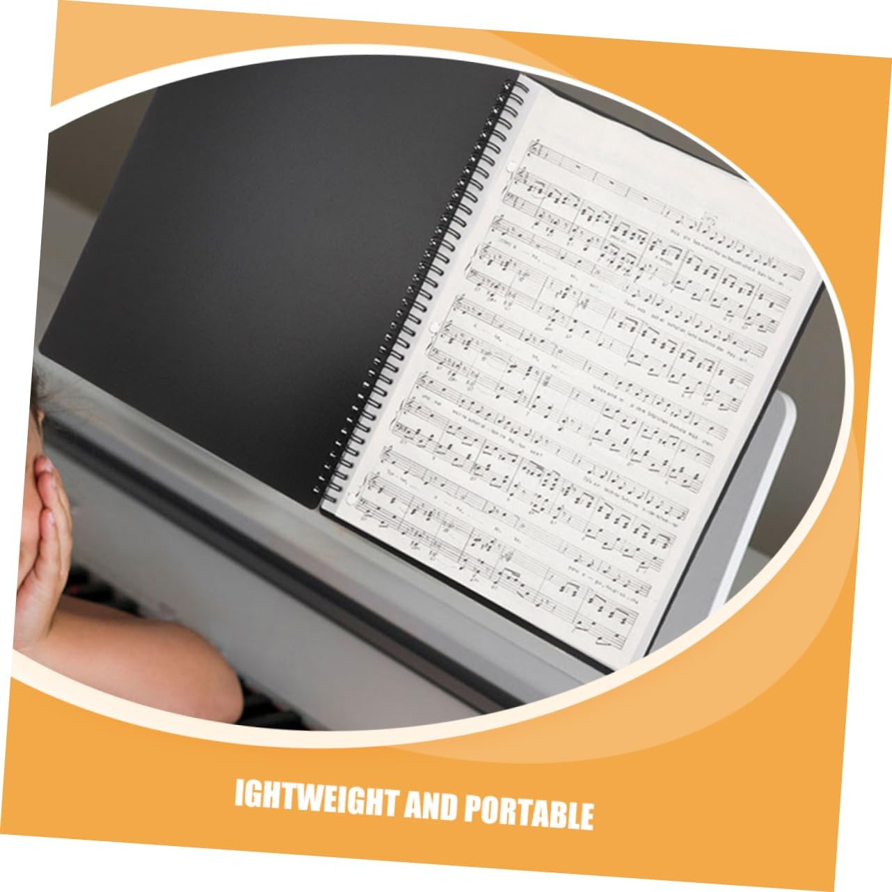 TOYANDONA A4 Music Score Folder Multi-Layer Sheet Music Storage Organizer Sleeves for Piano Guitar Violin and Choir Lessons Sturdy Black Document Binder