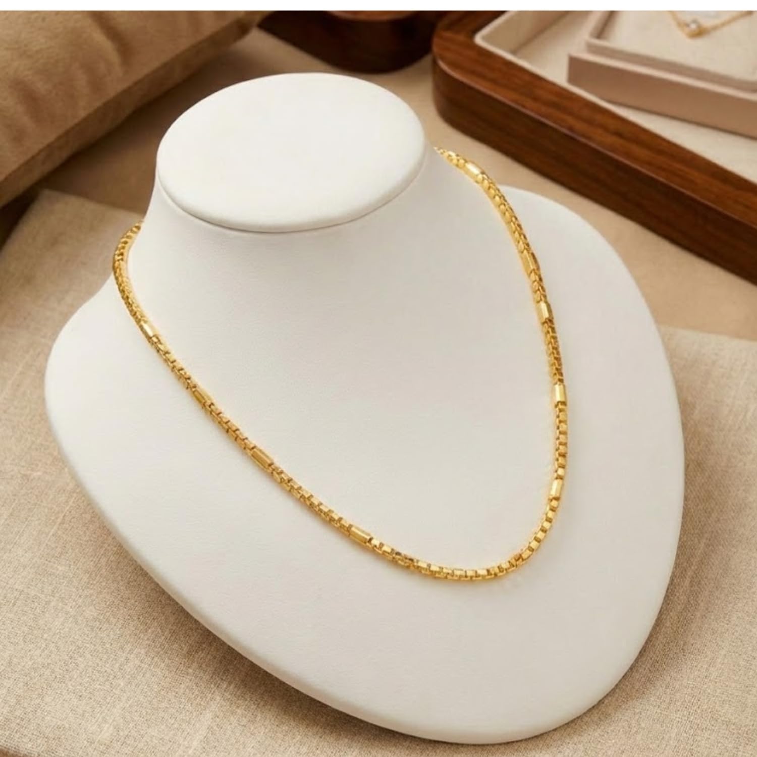 Buy 1 Gram Golden Plated Fashion Chain for Men & Boys | Golden Neck ...
