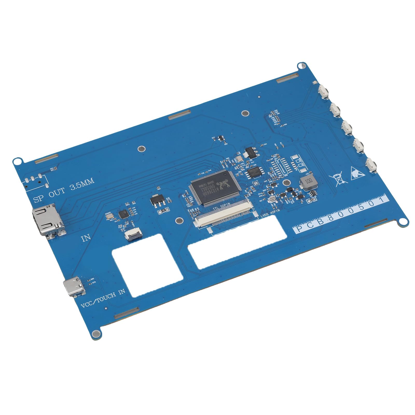 Kalttoy 1024X600 Resolution 50Pin Lcd Driver Board 800X480 / 1024X600 Hdtv Ctrl For 4B 3B+ Industrial Car Monitor