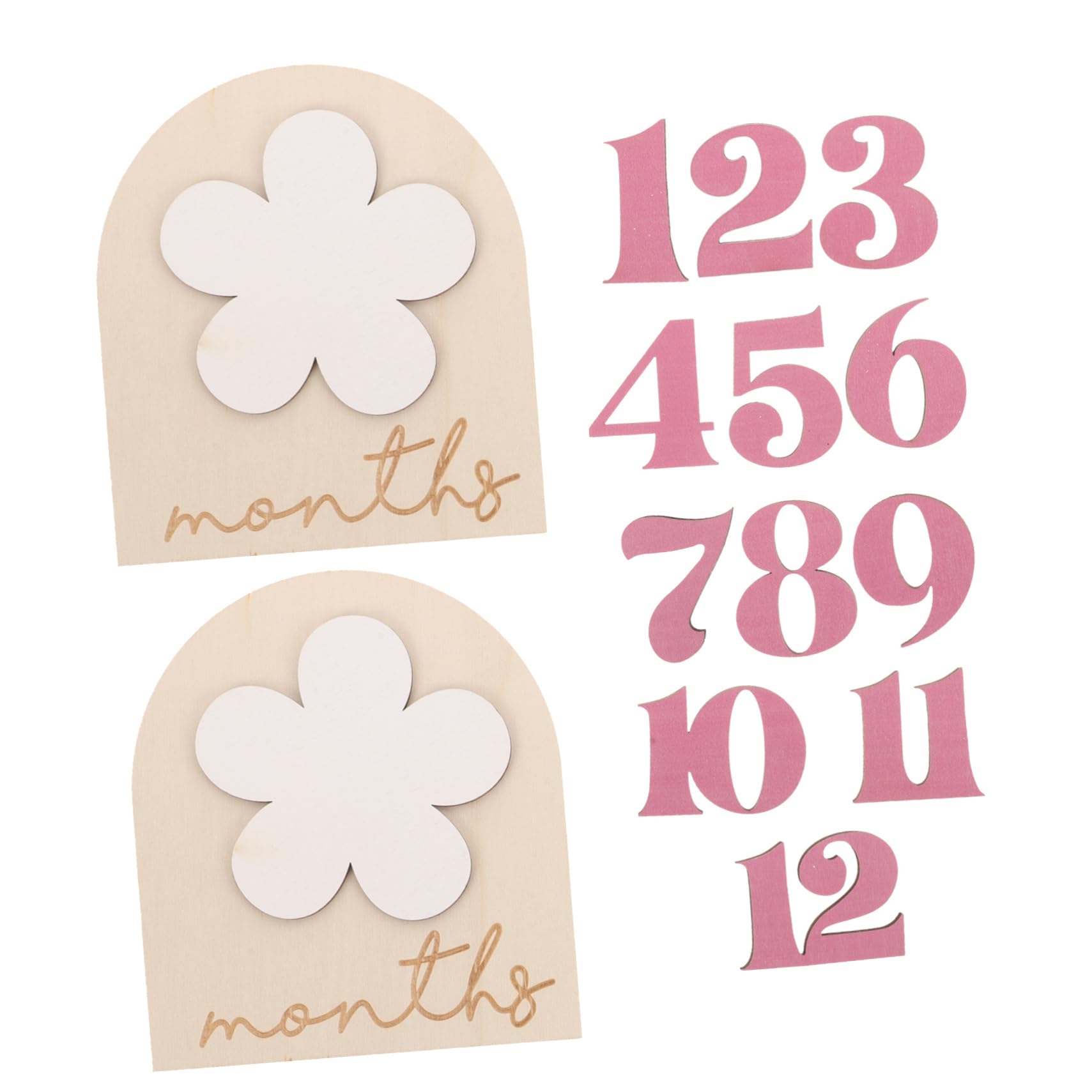 Operitacx 3juegos Tarjeta De Mensuales para Bebés De Natural Placa De Anuncio para Recién Nacidos Decorativa y Útil para Fotografía Incluye Números para Celebraciones y Recuerdos