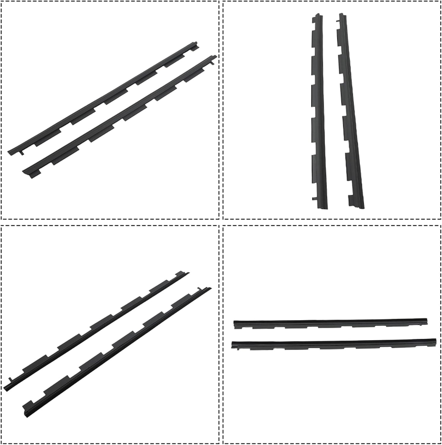 munirater 1Pair Window Sweep Weatherstrip Seal Outer Front Replacement for Suburban 1988-1999 C1500 K1500 Yukon Tahoe Pickup Truck Replacement for AM-27632054