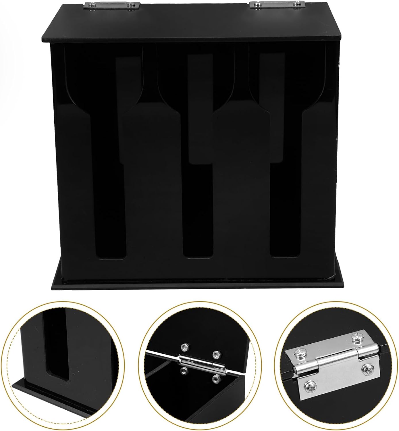 MAGICLULU Silverware Organizer Fork Spoon Dispenser Compact Acrylic Utensil Holder