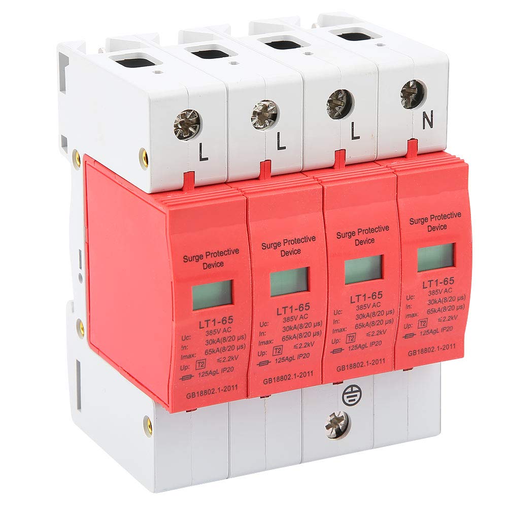 Scaricatore Di Sovrattensione Trifase 4P 30kA-65kA 385V - Protezione Fulmini, Installazione A Guida - Foto 8