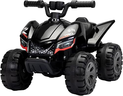 TOBBI Juguete de paseo para niños pequeños, cuádruple de 4 ruedas con sistema de rociado fresco, 4 ruedas Quad ATV Play Car Vehículos eléctricos con