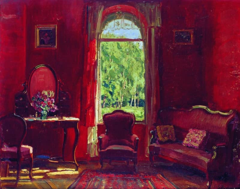 Lienzo La habitación roja de Stanislav Zhukovsky TVLAR foto impresión de imagen 60x90cm