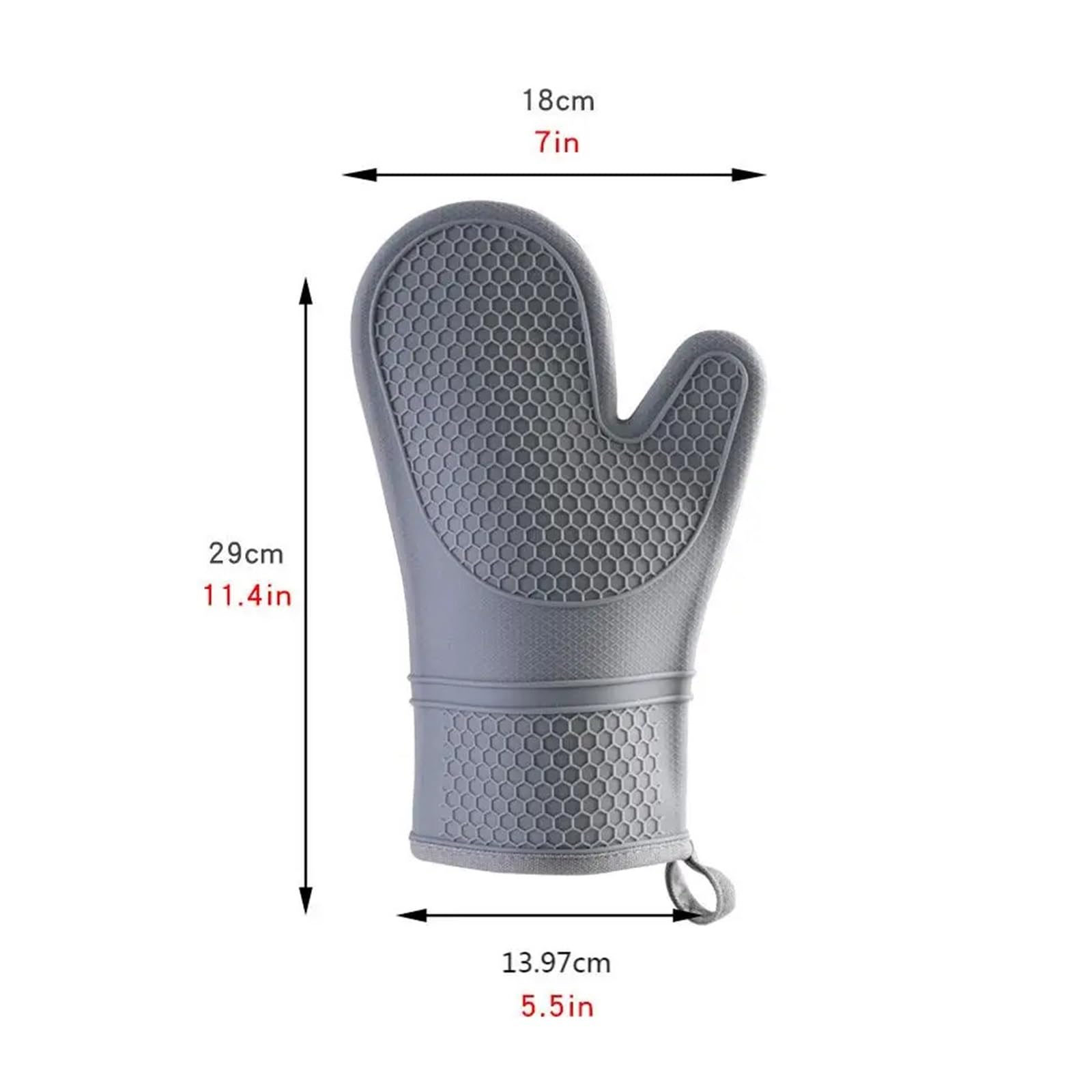 Gant Four Ensemble de Gants Cuisine antidérapants en Silicone, Doublure Coton Doux, imperméables(Black)