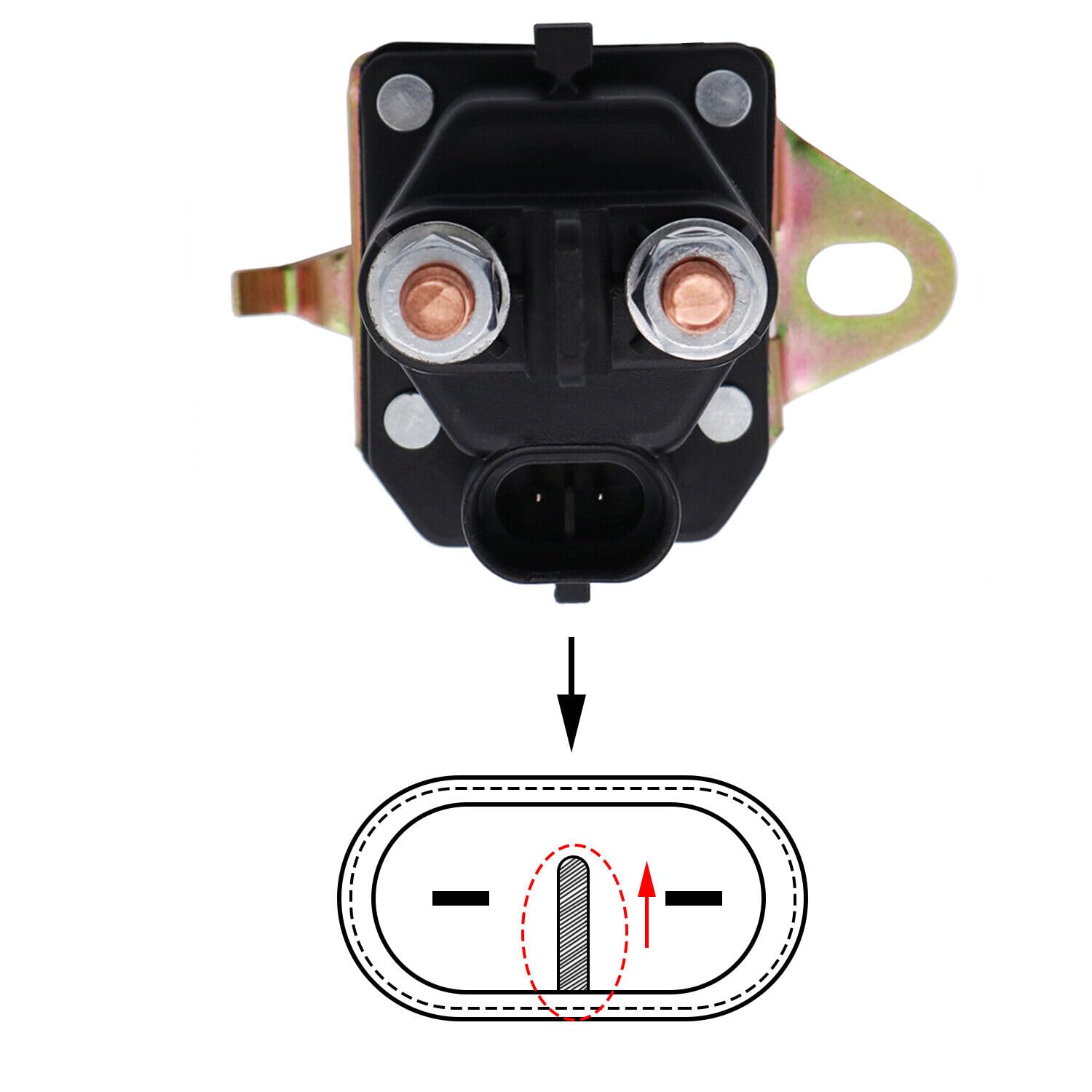 Válvula solenoide de arranque de 12 V compatible con Ariens Trombetta 7cm-1241-212-51 cortacésped 05167200 (nuevo)