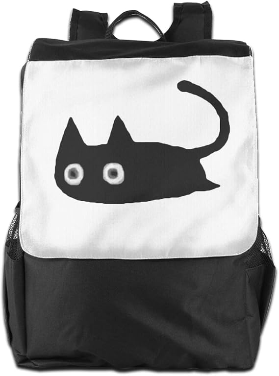 Amazon Co Jp 黒猫 アニメ 漫画 伏せる キャラクター リュック 軽量 リュックサック ショルダー バックパック パソコン収納 収納 デイリーリュック 多機能 通勤 通学 旅行 ハイキング アウトドア 人気柄 おしゃれ 個性 大容量 ユーモア 面白い 48 40 シューズ バッグ