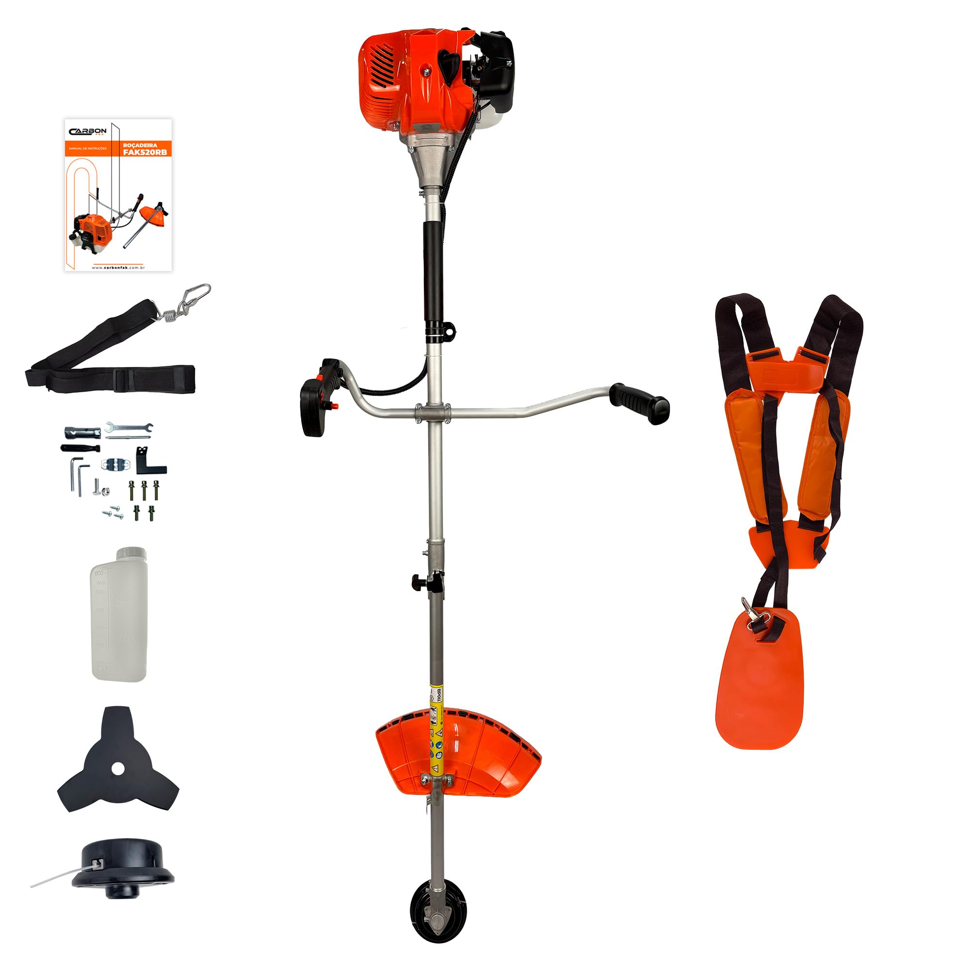 Roçadeira Gasolina Bipartida Profissional 52cc 2
