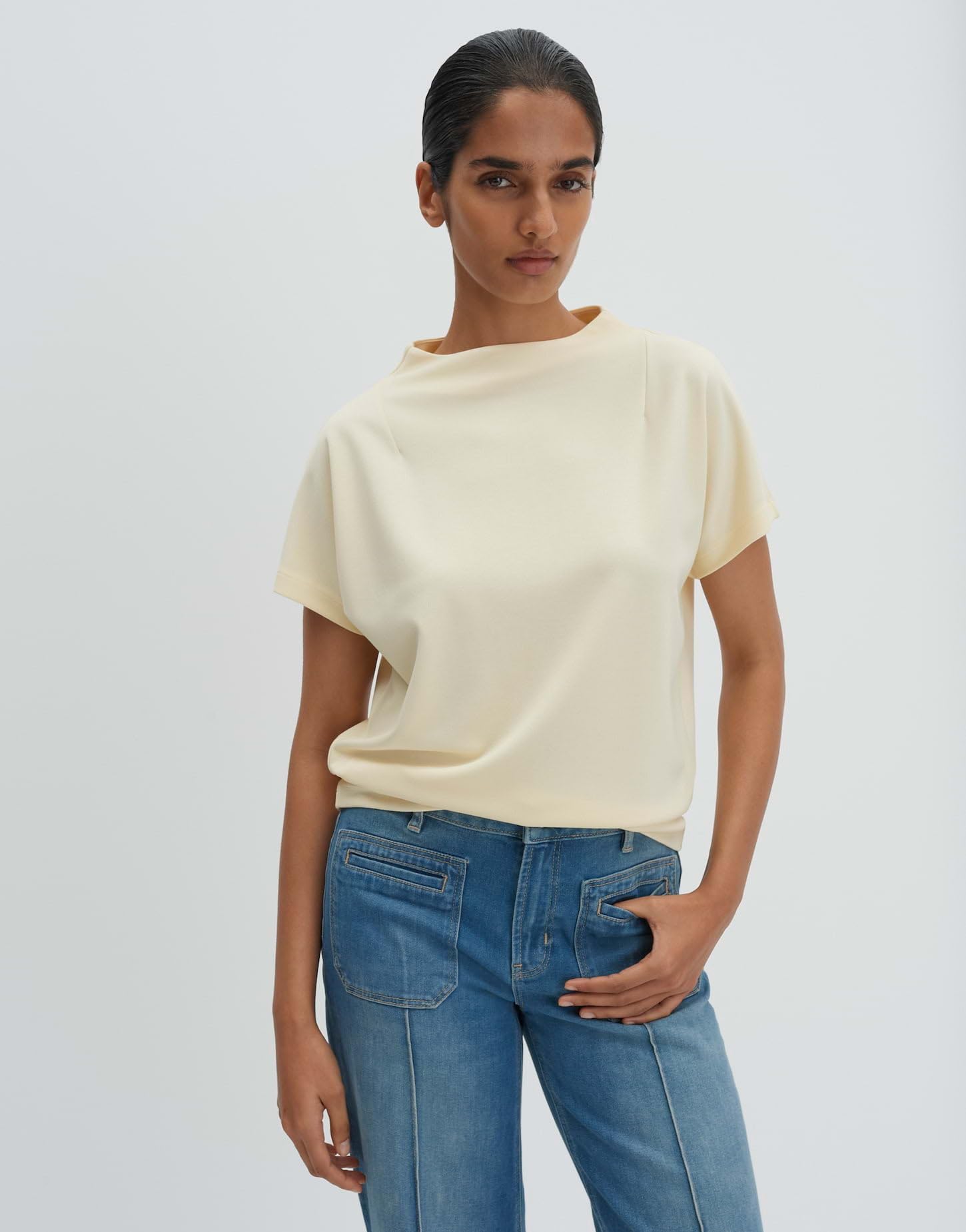 someday Damen Kurzarmshirt | Weiches Jerseyshirt aus ECOVERO™ Viskosemix Regular Fit