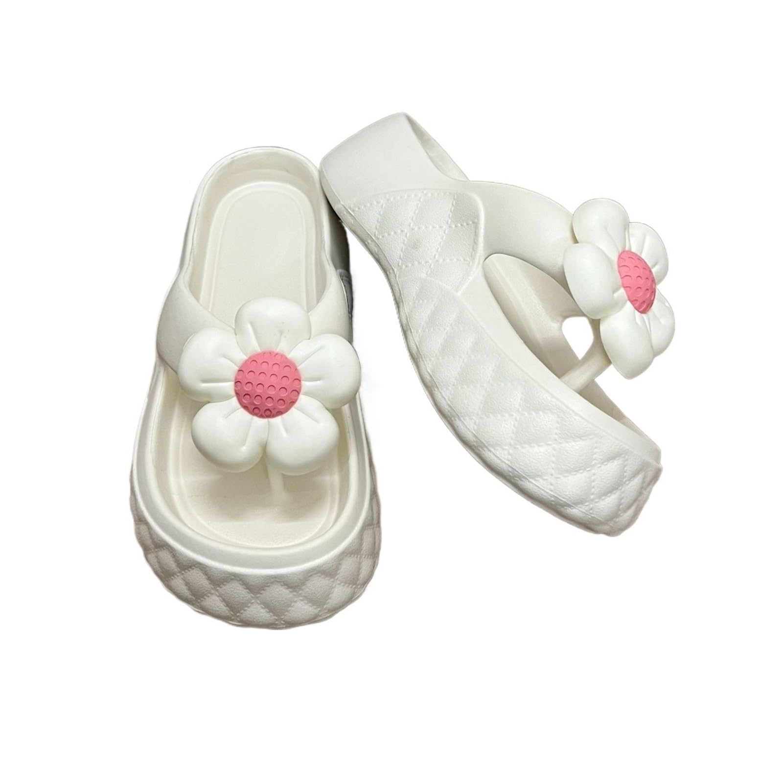 Chanclas de EVA, Suela Gruesa Suave, Ligeras, cómodas y Transpirables, Sandalias for Mujeres Que Caminan en la Playa