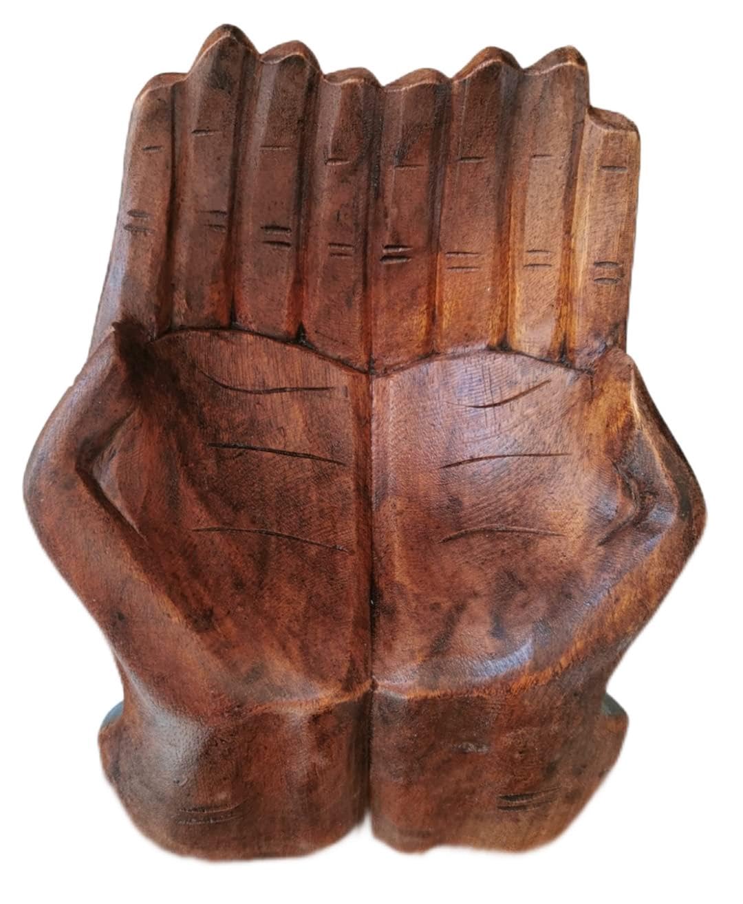 SabelAX Vaciabolsillos Recibidor, Bandeja para dejar Llaves, Telefono, Dinero, Bandeja para joyas, Expositor de Tarjetas de Visita, Figura con forma de Manos. (27)
