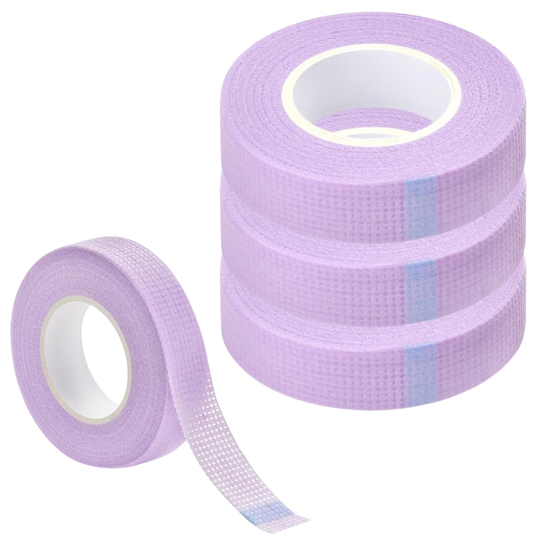 3 Piezas Cinta cosmética, Cinta de Tela Transpirable, Cinta Cosmética de Sombras Precisa, Accesorio de Maquillaje para Maquillaje de Ojos, Cejas y Extensiones de Pestañas 1,25cm x 9m(Morado)