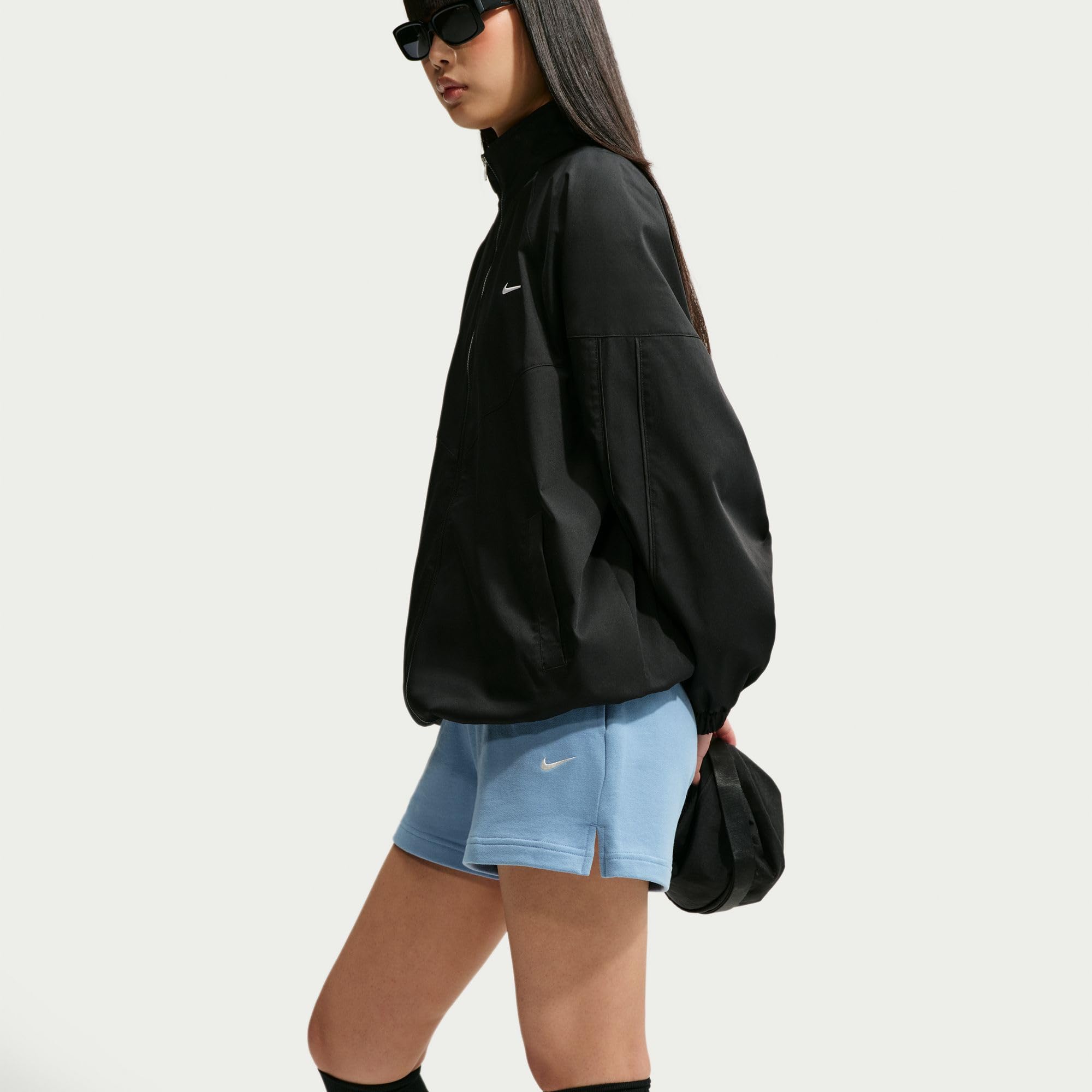 NIKE Nike Studio Fleece Lightweight "French Terry" Shorts Mit Mittelhohem Bund Für Damen - Shorty Kobiety