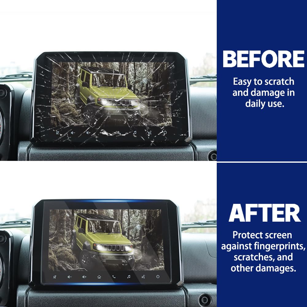 Screen Protector 8 inch for Suzuki Jimny 2023 2024 5-Door, 9H Hardness Tempered Glass Accessories Navigation Display Touchscreen Protective Film (1)
