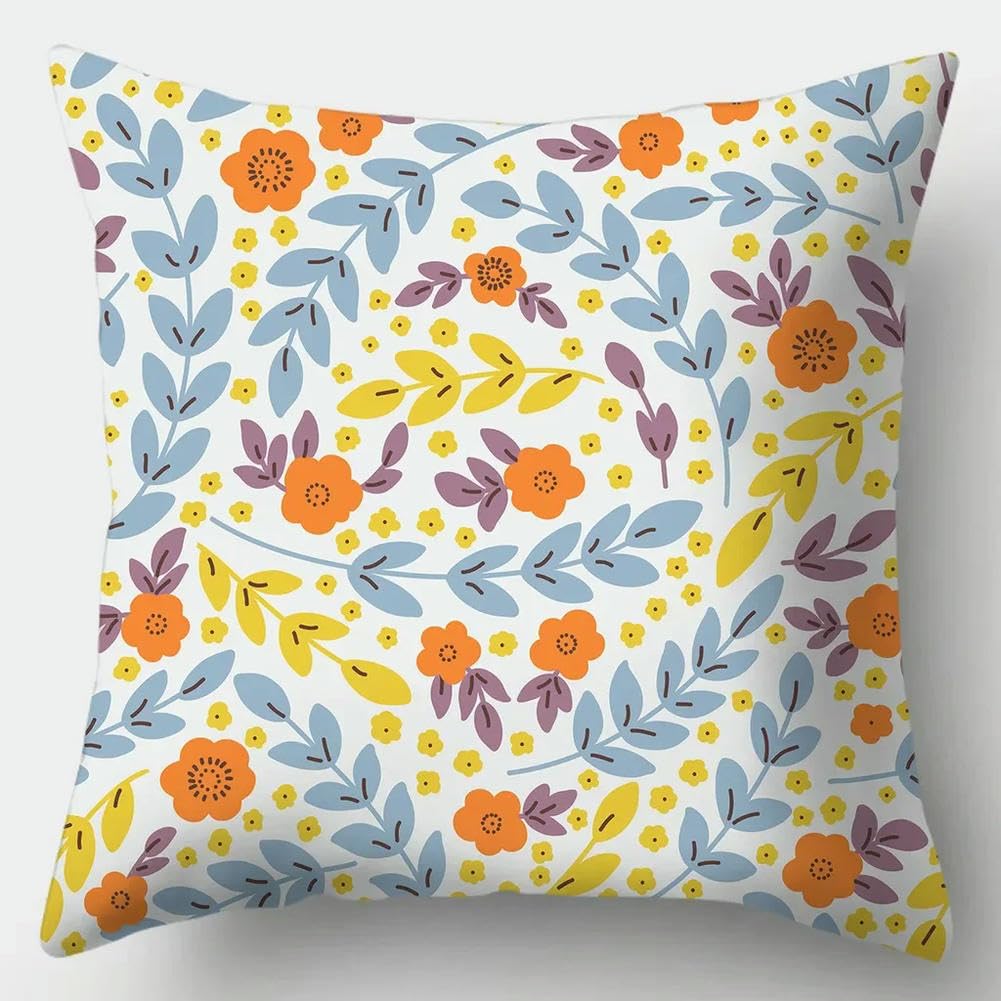 Sierkussen Retro Bloemen #2 | 45 x 45 cm | Katoen/Linnen - Gek op kussens
