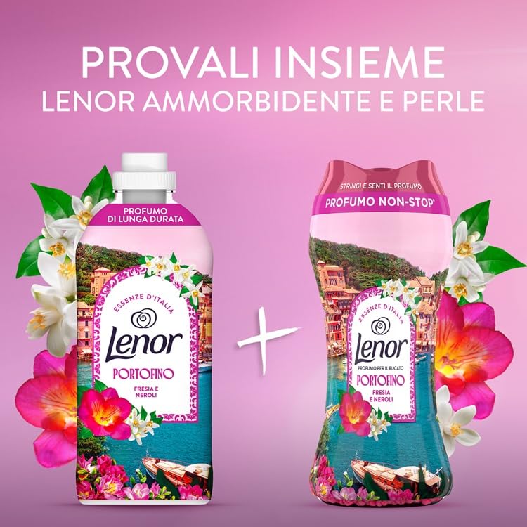 Lenor Profumatore Bucato Lavatrice, Perle Profumate, Portofino, MEGA Formato 6 x 270g, Intensificatore Di Profumo