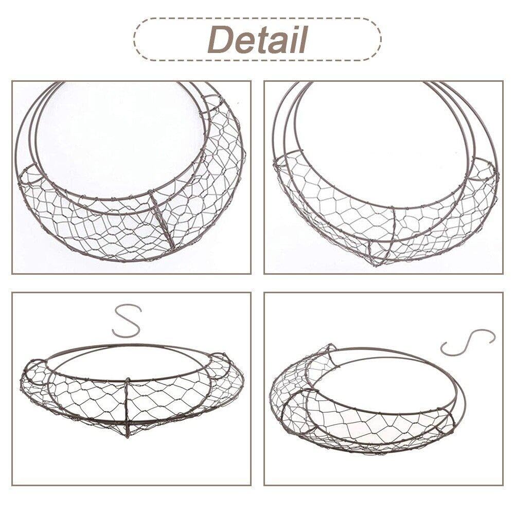 2 Fioriere Sospese a Forma di Luna Vaso per Piante Grasse con Struttura in Filo Metallico Cesto Sospeso per Fiori da Interno per Il Ministero degli Interni Decorazioni per Matrimoni