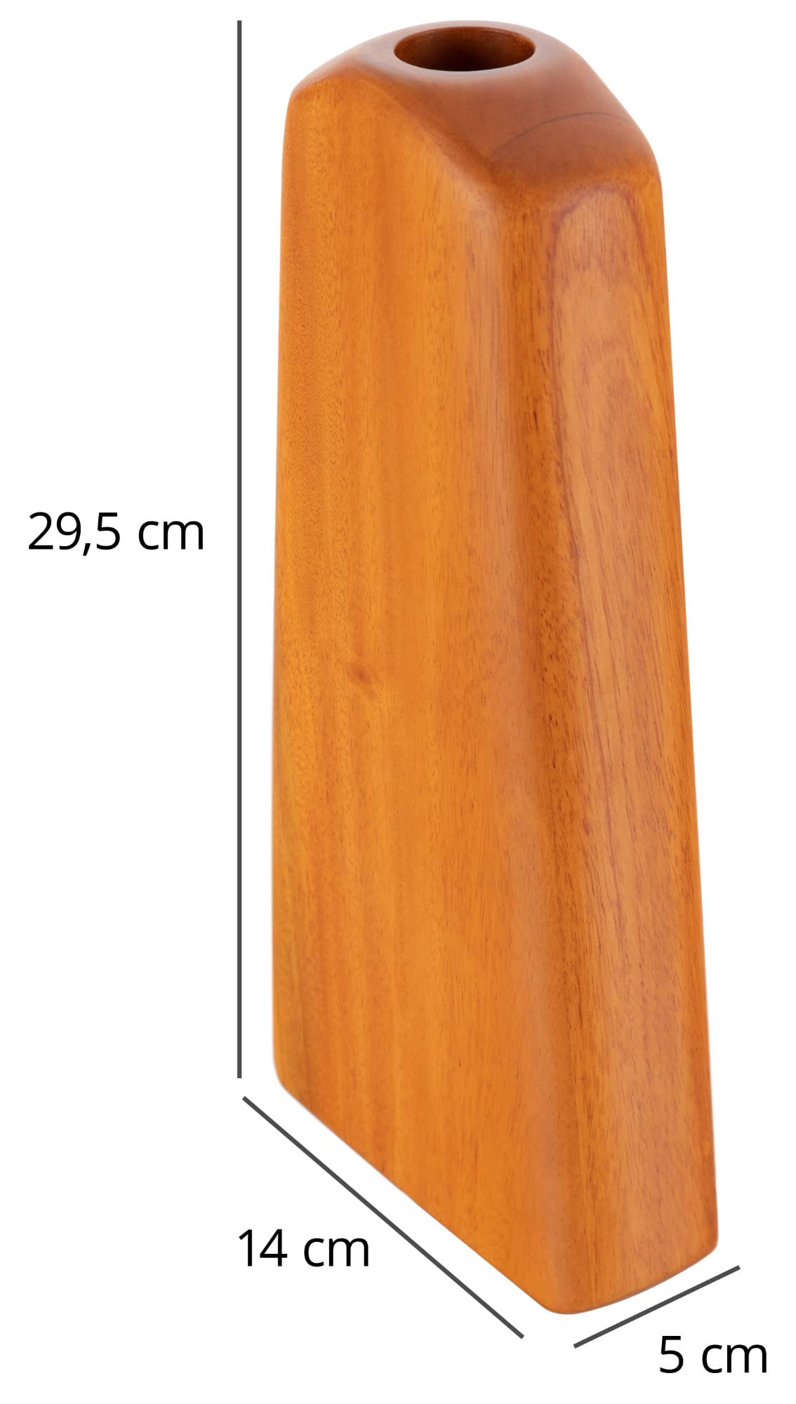 Classic Cantabile TD-1 Travel Didgeridoo, 30 cm, idéal voyages & randos sac à dos, construction intérieure spéciale pour son authentique, finition haut de gamme en bois d'acajou laqué.