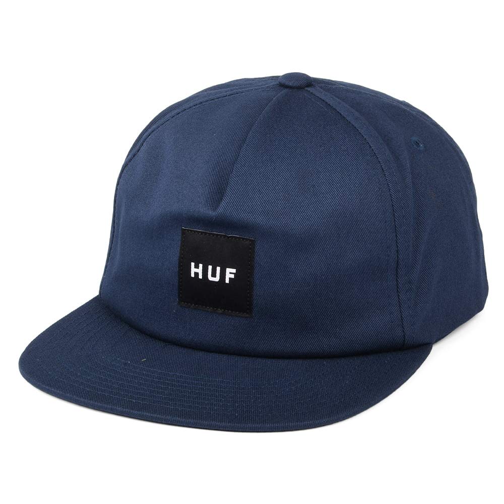 HUFBox Logo Unstructured Snapback Cap - Navy Blue