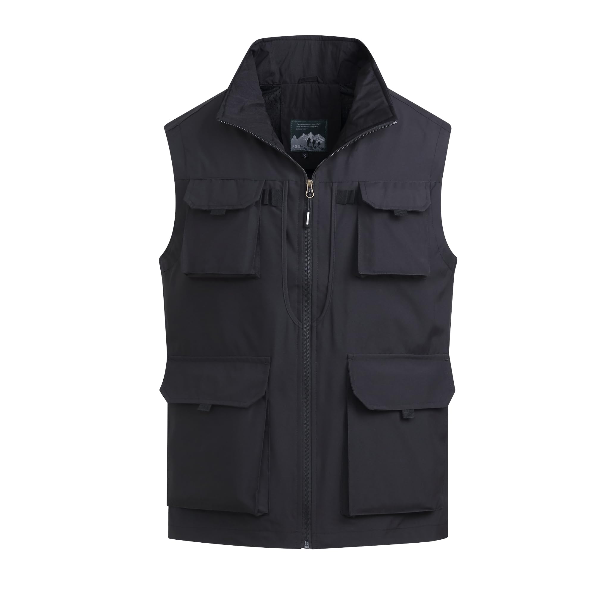 Uomo All'aperto Gilet da Pesca Leggero Panciotto Gilet da Sportivo Giubbotto Traspirante Asciugatura Rapida Gilet con Multi-Tasche Giubbotto Campeggio Caccia Gilet