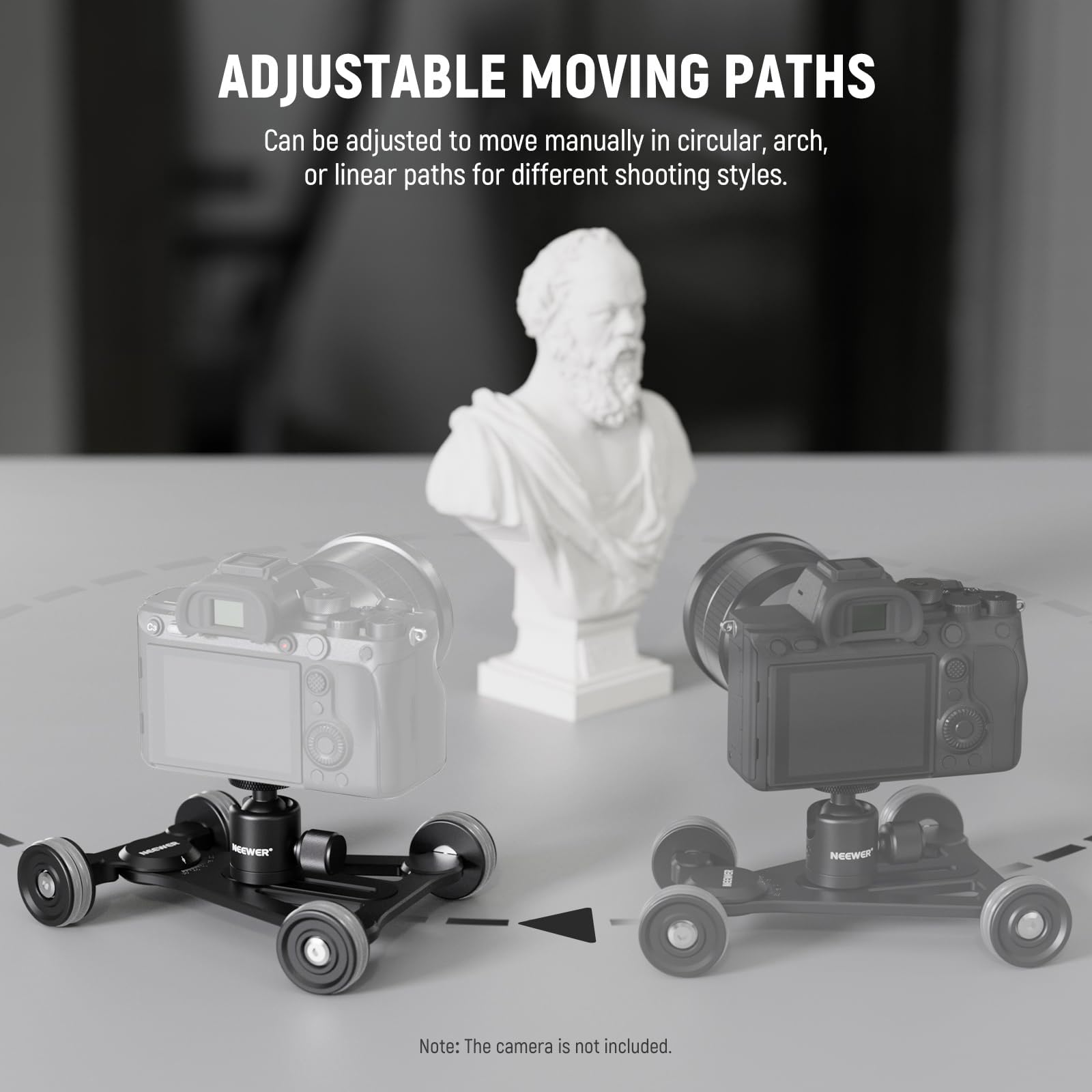 Tabletop Slider Neewer SD002 Manual Camera Slider Dolly - 360° Ball ...