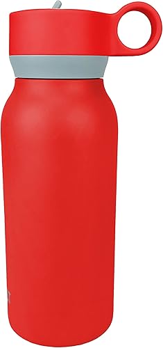 Miniatura 5 de BUILT Botella en cascada de 32oz con tapa de pajita de boca ancha y filtro rojo