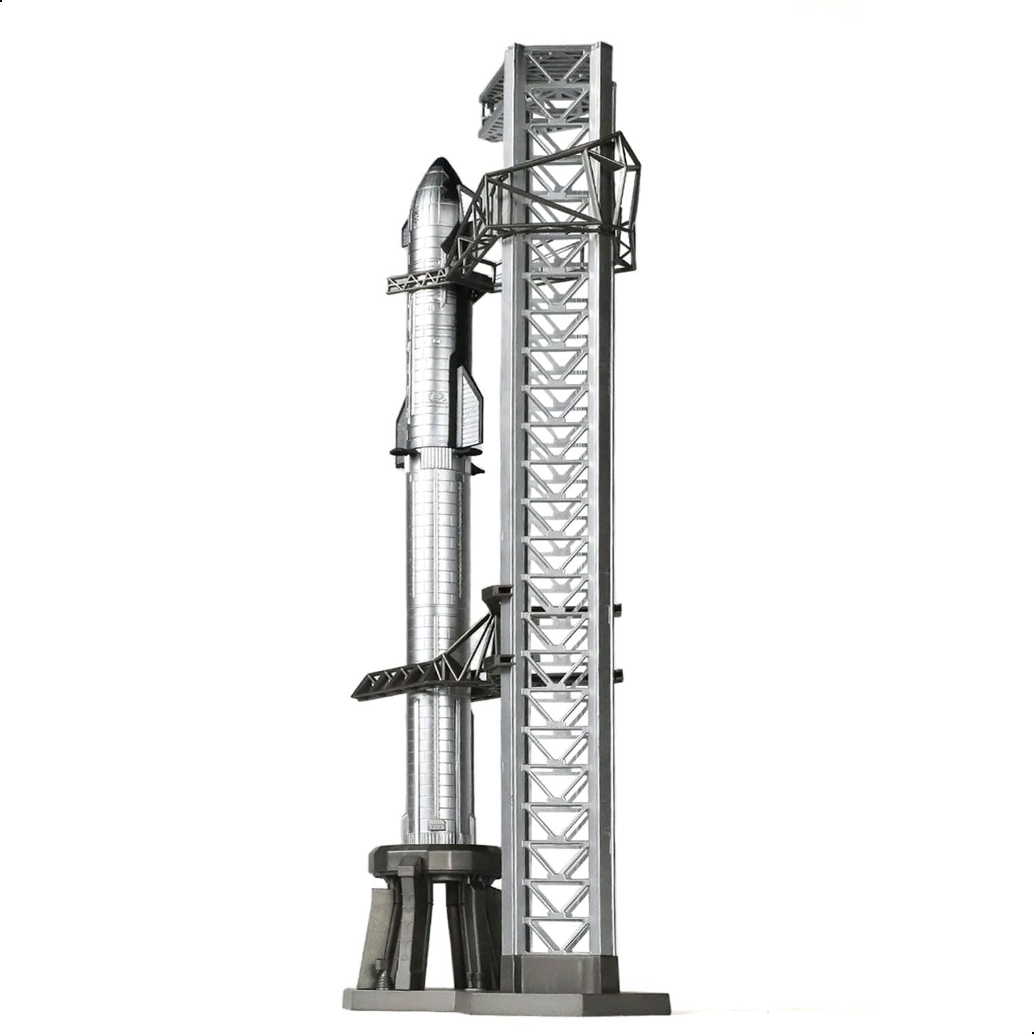 QIYUMOKE 1 400 Kits de modelos de cohetes de naves espaciales para SpaceX Modelos de cohetes para adultos con soporte Mechazilla Modelos de naves espaciales estáticas de la NASA para entusiastas del espacio Regalo o exhibición de escritorio 14 57 L