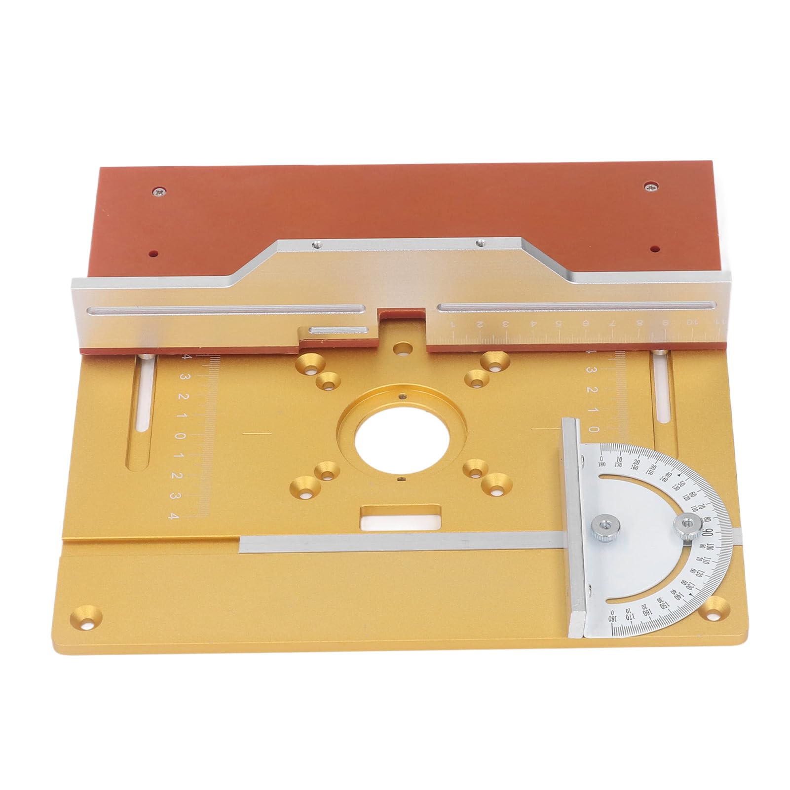 Placa de elevación de enrutador profesional Aleación de aluminio Carpintería de madera Placa de chaflán con escamas grabadas para taller de garaje y proyectos de bricolaje