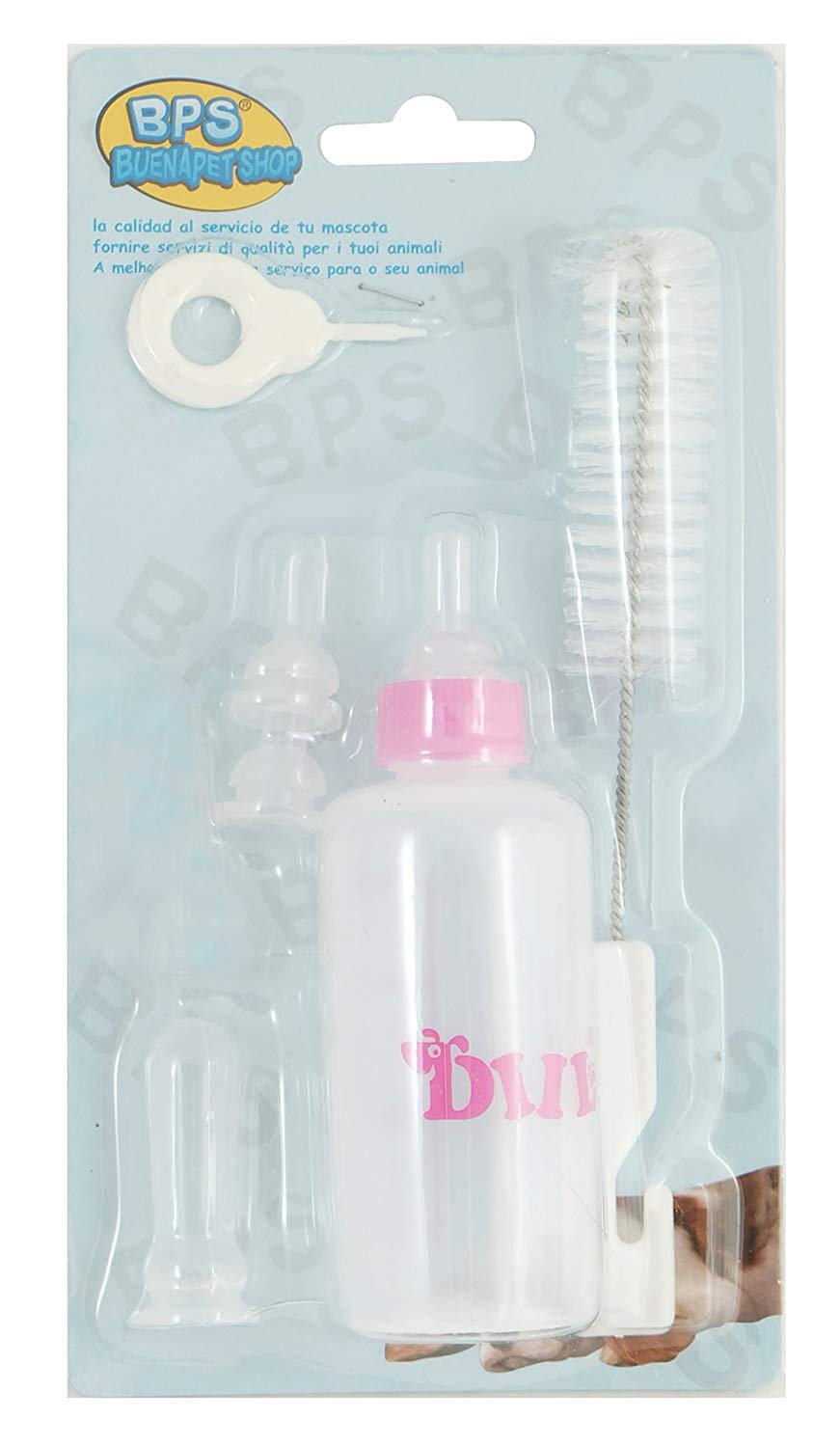 Biberón Para Mascotas BPS 80ml - Con Tetina De Caucho Y Cepillo, Ideal Para Cachorros, Gatitos Recién Nacidos O Animales Enfermos