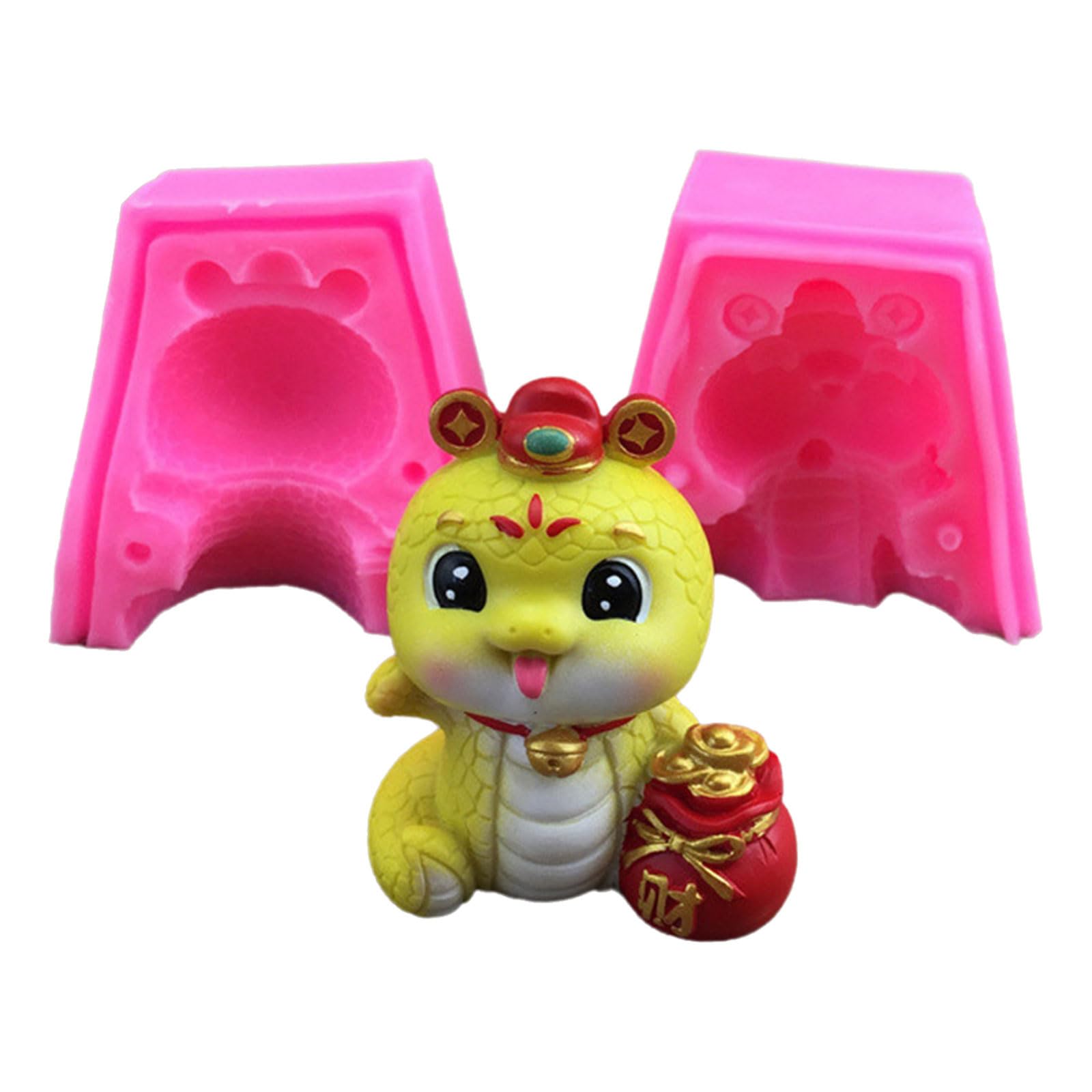 MICFENY Desk Ornament Mould Flexible Silicone Mold for 3D Snake Figurine Shaped Decoration Gypsum Mold Jewelry Making Supplies