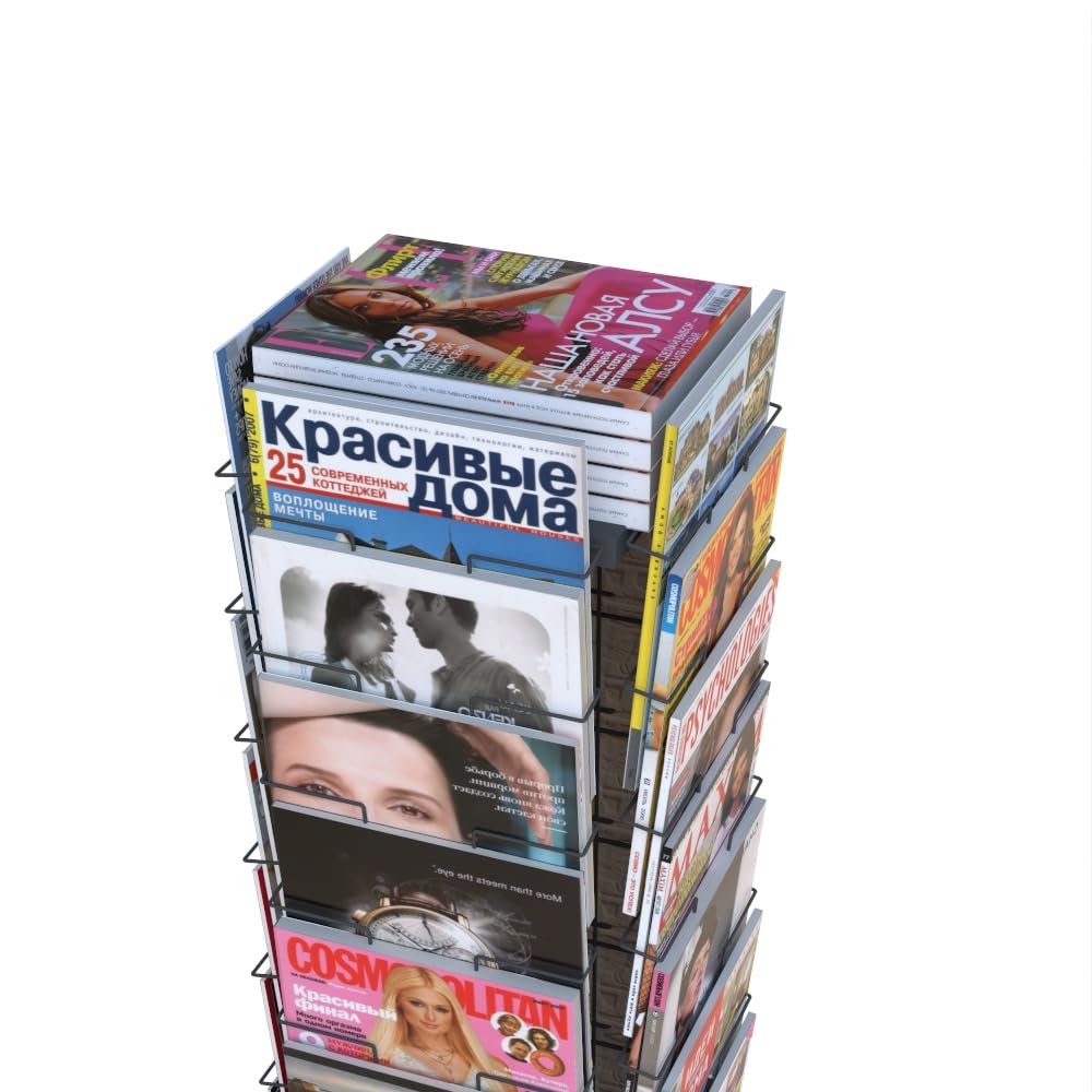 BPT prospektständer 360° drehbarer zeitungsständer,EIN zeitschriftenständer, der 36 Zeitschriften gleichzeitig anzeigen kann
