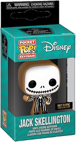 Miniatura 2 de Funko Pocket POP! The Nightmare Before Christmas - Llavero Jack Skellington de pan de jengibre, negro y blanco