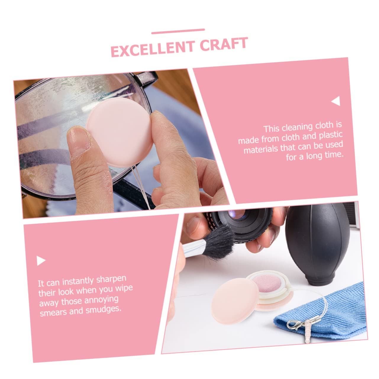 30pièces Chiffons De Nettoyage Macaron Pour Écrans Et Lunettes Lingettes Nettoyantes Et Portables Avec Lanière Sans Rayures Ni Traces
