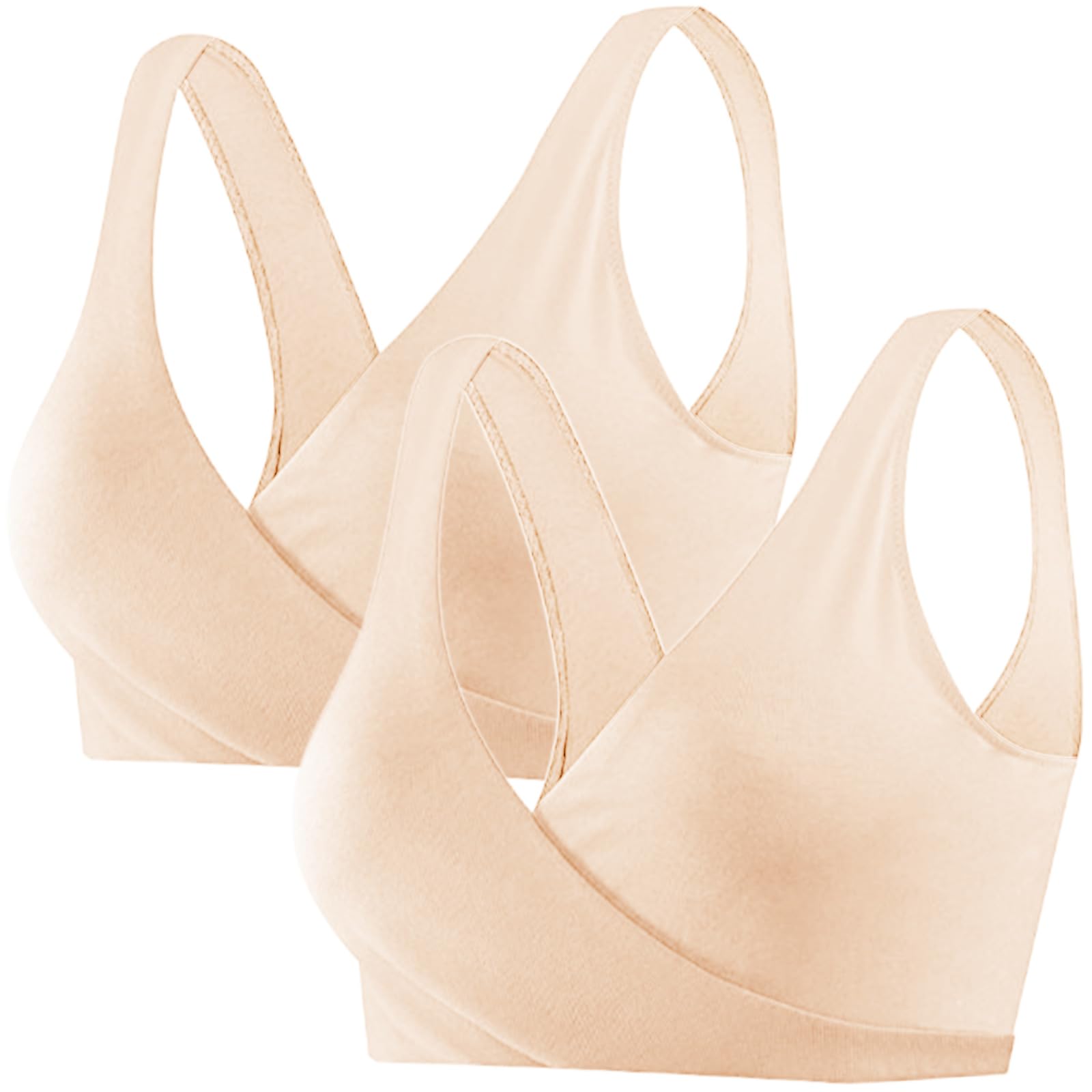 Dress CiciCotton Maternity Bra Pregnant Lady Bra 2-Pack (2 Set)