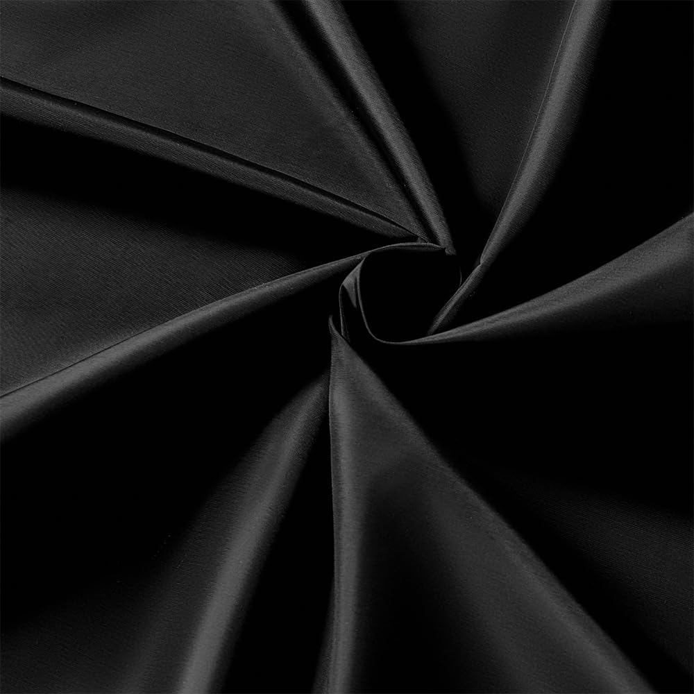 400T Black Matte Nylon Taffeta Fabric 60" Wide High Density Waterproof Soft Warm Nylon Fabric for Clothing Sewing Down Jacket Outdoor Interchange Jacket Children Cotton Coat,10 Yards
