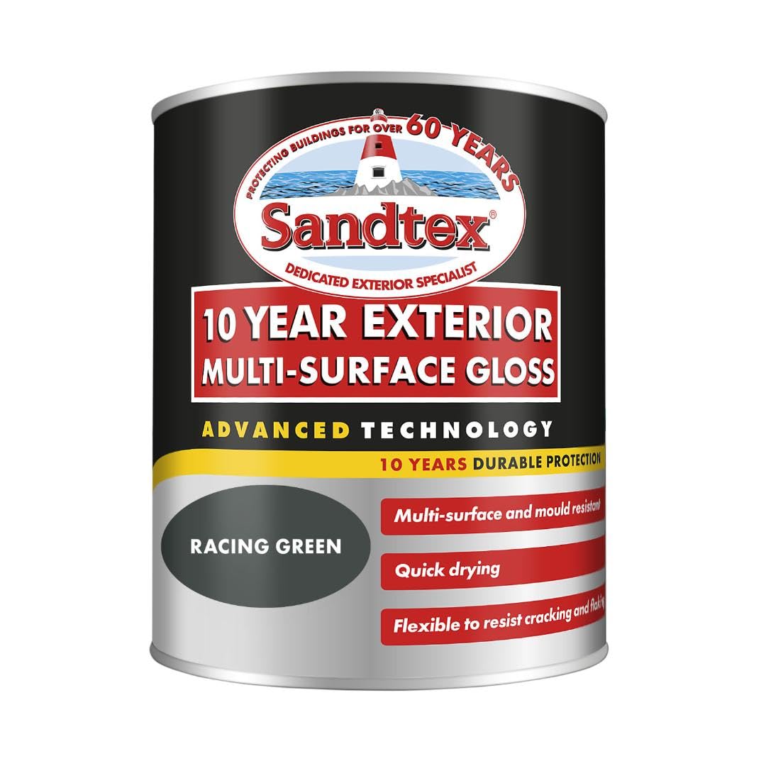 Sandtex 10 Year Exterior Multi Surface Gloss 750ml Racing Green