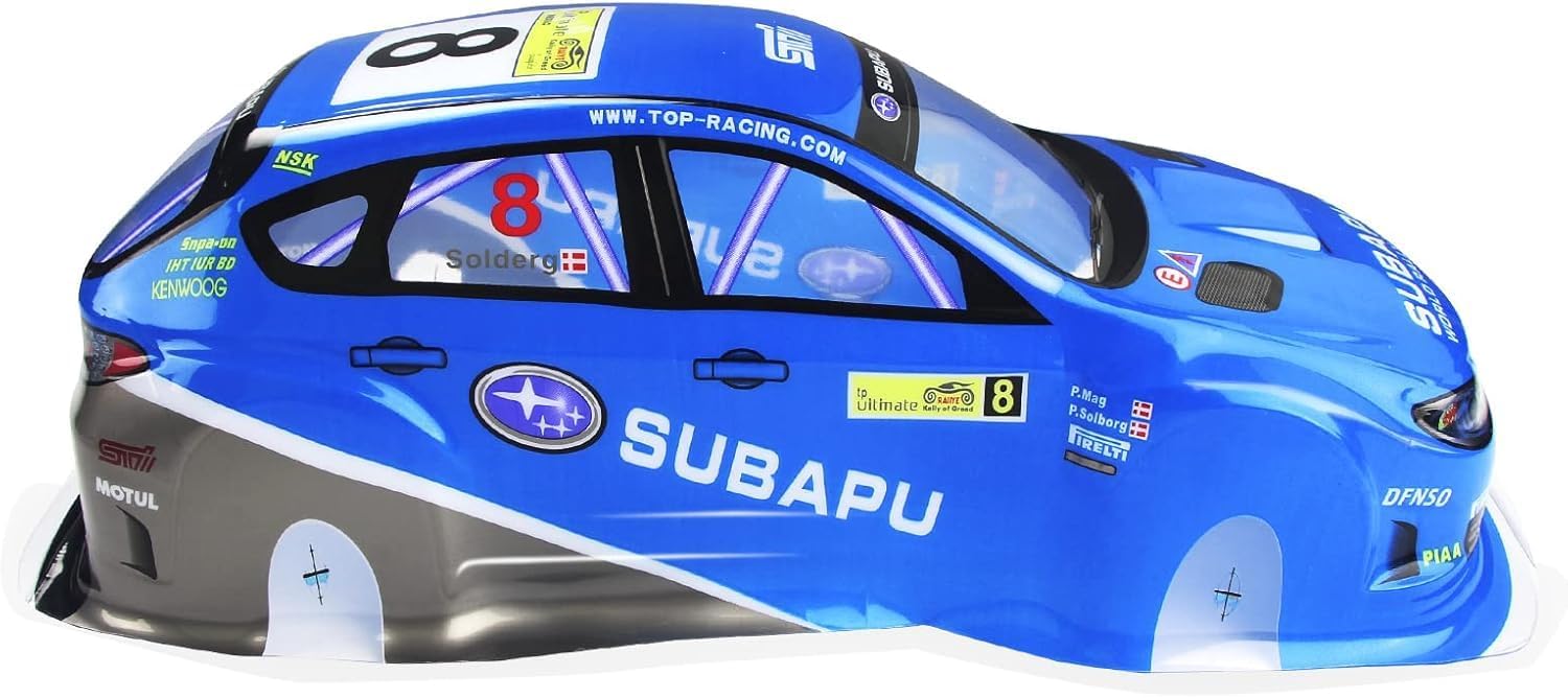1/10 Scale RC Drift Racing Touring On Road Car Painted Body Shell, Subaru STI Style, Blue