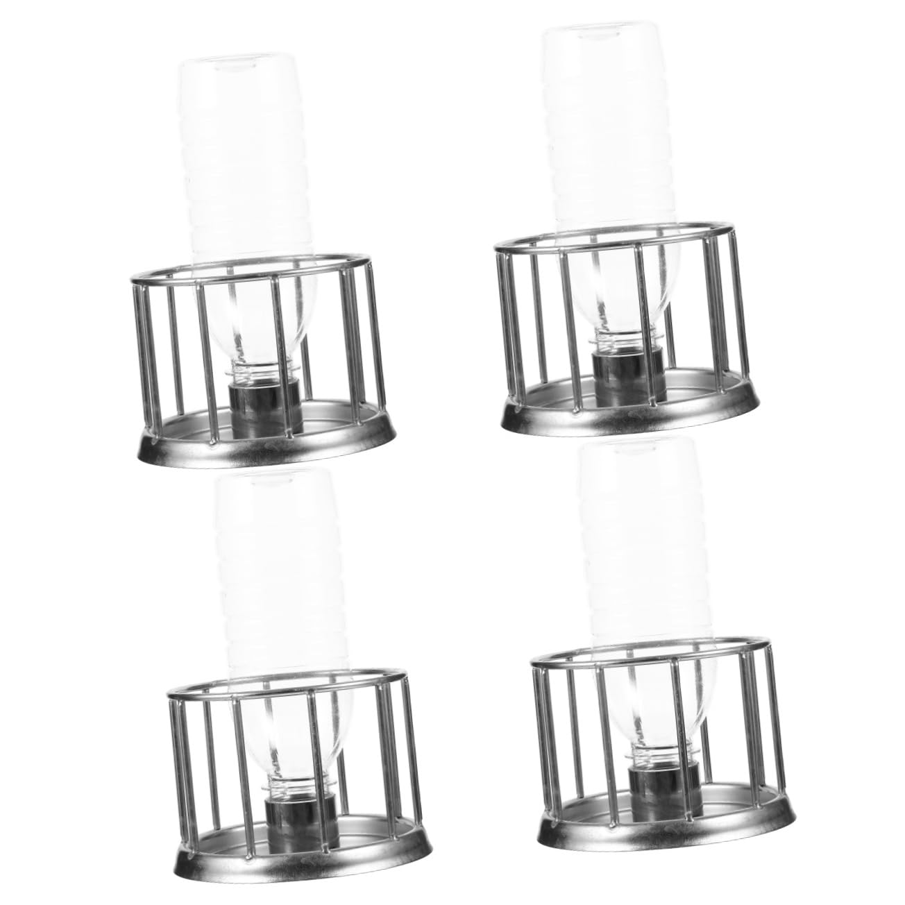 VANZACK 4piezas Comedero y Bebedero para Tortugas y Reptiles Mini Alimentador De Acero Inoxidable para Terrario Dish Antisalpicaduras para Pequeños Mascotas Multifuncional y Duradero