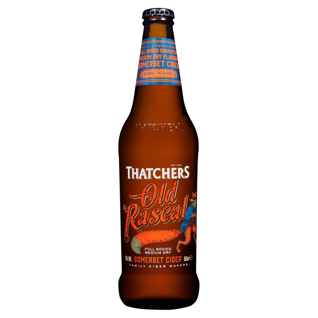 6 Flaschen Thatchers Rascal Somerset Cider English Cider a 500ml 4,5% Vol. Apfelwein Thatcher´s