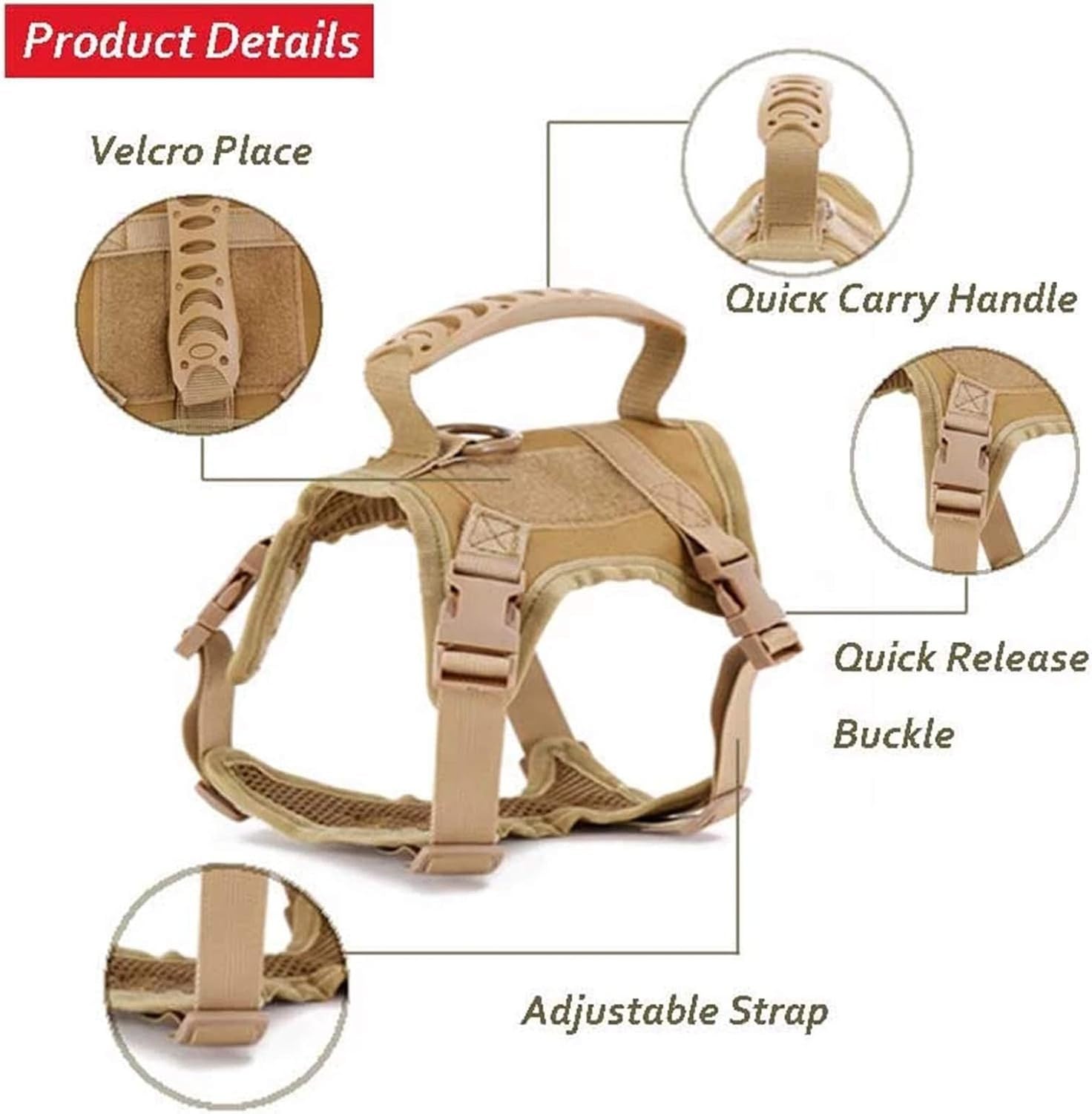 Reditore Tattico per Gatti e Guinzaglio Antifuga per Passeggiate, Pettorina Tattica per Cuccioli per Addestramento Outdoor, Gilet Militare Regolabile per Grandi, Red
