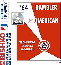 litt&eacute;rature automobile Bishko 1964 AMC American Shop Service Repair Manual CD Moteur Drivetrain Wiring OEM