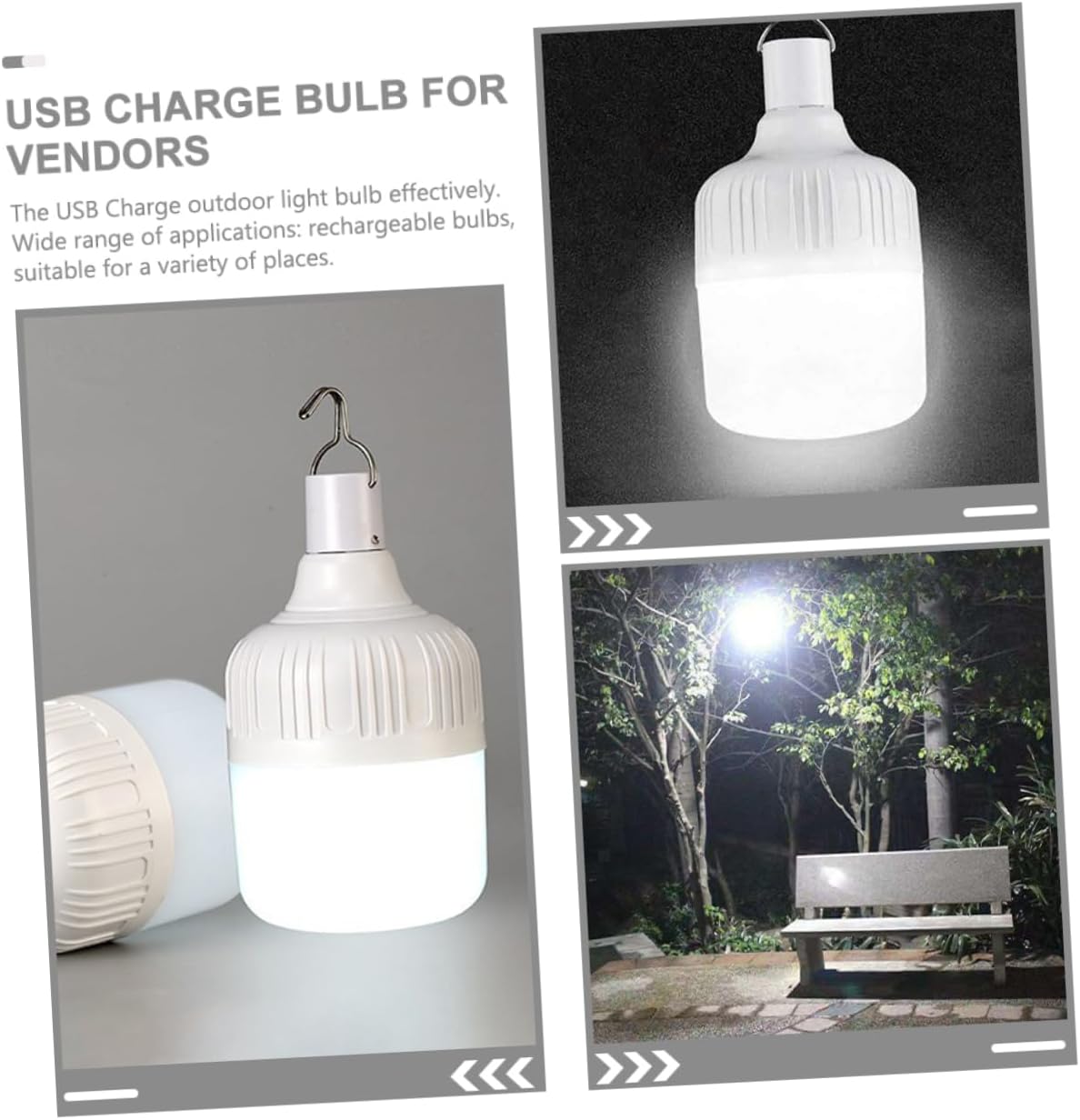 Bulbs for Vendors USB Charge Outdoor Light Bulbs Replacement Outdoor Lamp Portable Camping Lantern