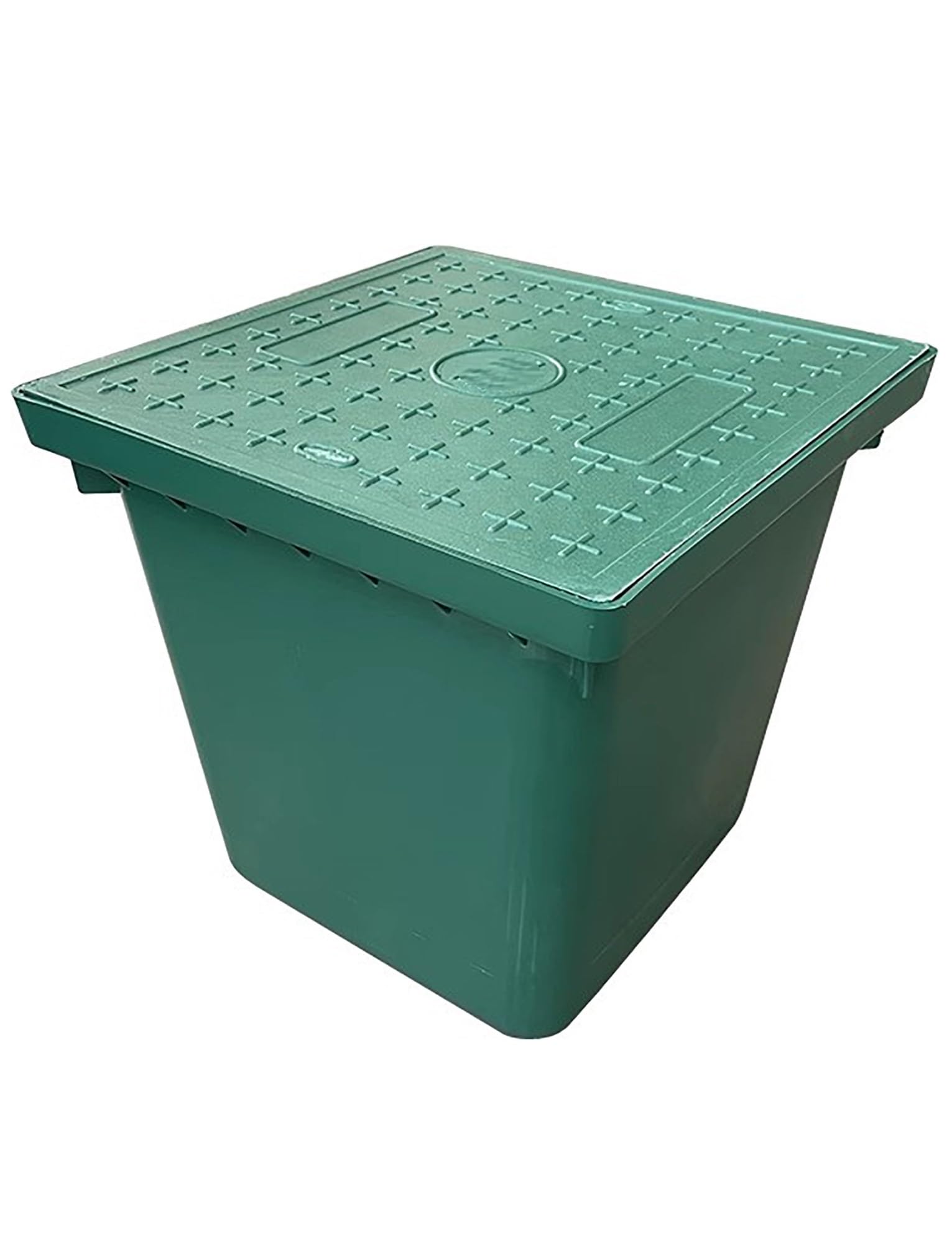 Caja de conexiones eléctricas subterráneas de 16 x 16 x 16 pulgadas, caja de empalme subterránea, empalme abierto for empalmes de cableado eléctrico exterior, verde(600x600x500mm)