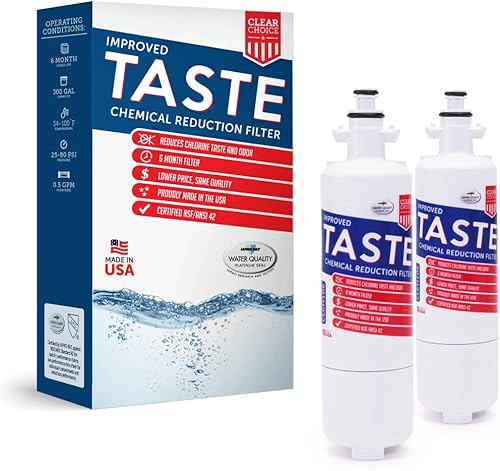 Clear Choice Filtro de sabor de repuesto para filtro LG LT700P ADQ36006101-S compatible con EFF-6032A WF700 WFC2401 WLF-01 Filtro de agua para