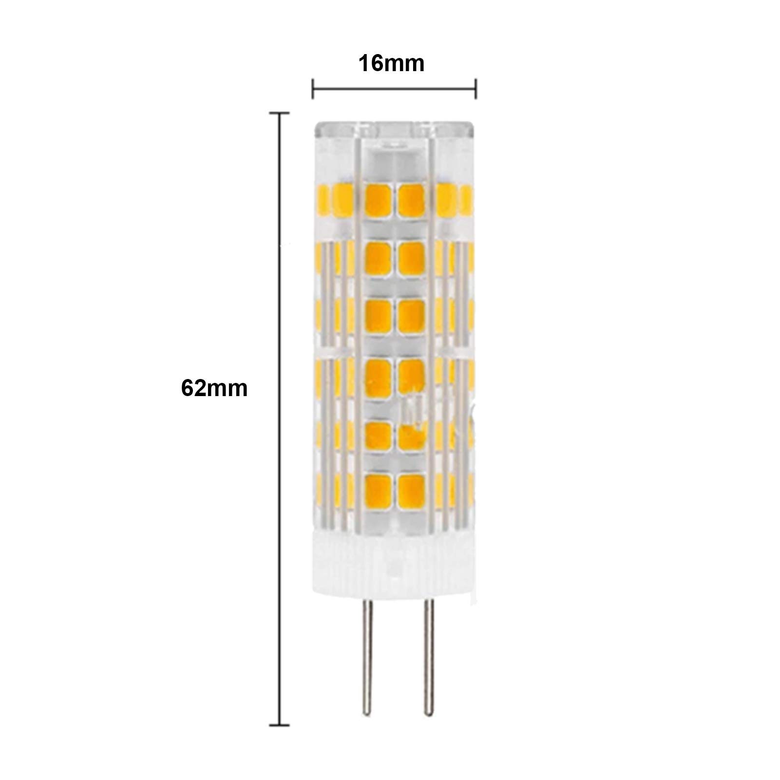 Bombilla LED G4, bombilla G4 doble clavija, bombilla foco G4 7 W, cálido 3000 K en lugar lámpara halógena G4 70 W utilizada paisaje, luz gabinete, luz techo, 6 piezas en un paquete