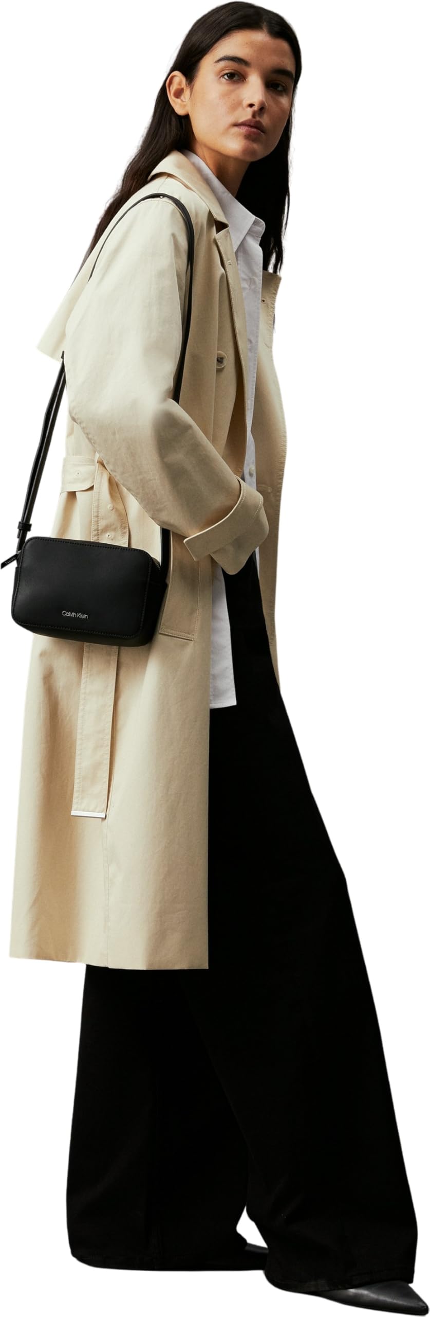 Calvin Klein Bolso con Bandolera para Mujer Ck Must Camera Bag Klein Pequeño, Negro (Ck Black), Talla Única
