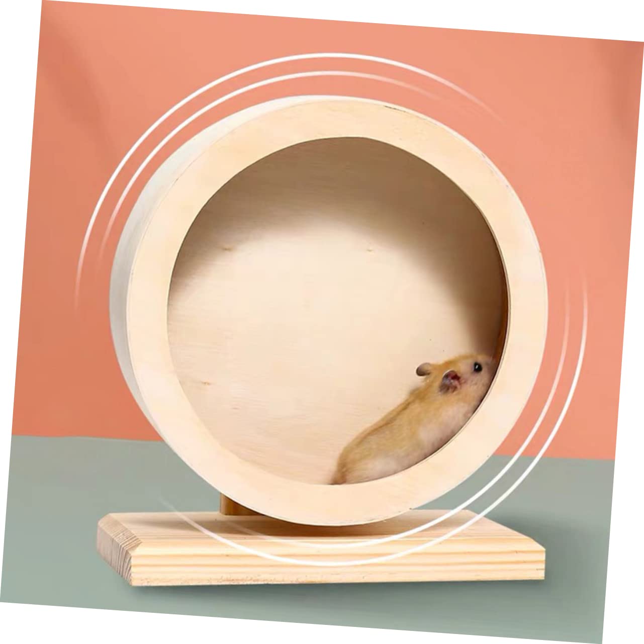 Beavorty Rueda De Ejercicio Silenciosa para Hámsters De Madera Juguete para Pequeñas para Ejercicio y Diversión De Hámsters y Roedores Estable y Resistente